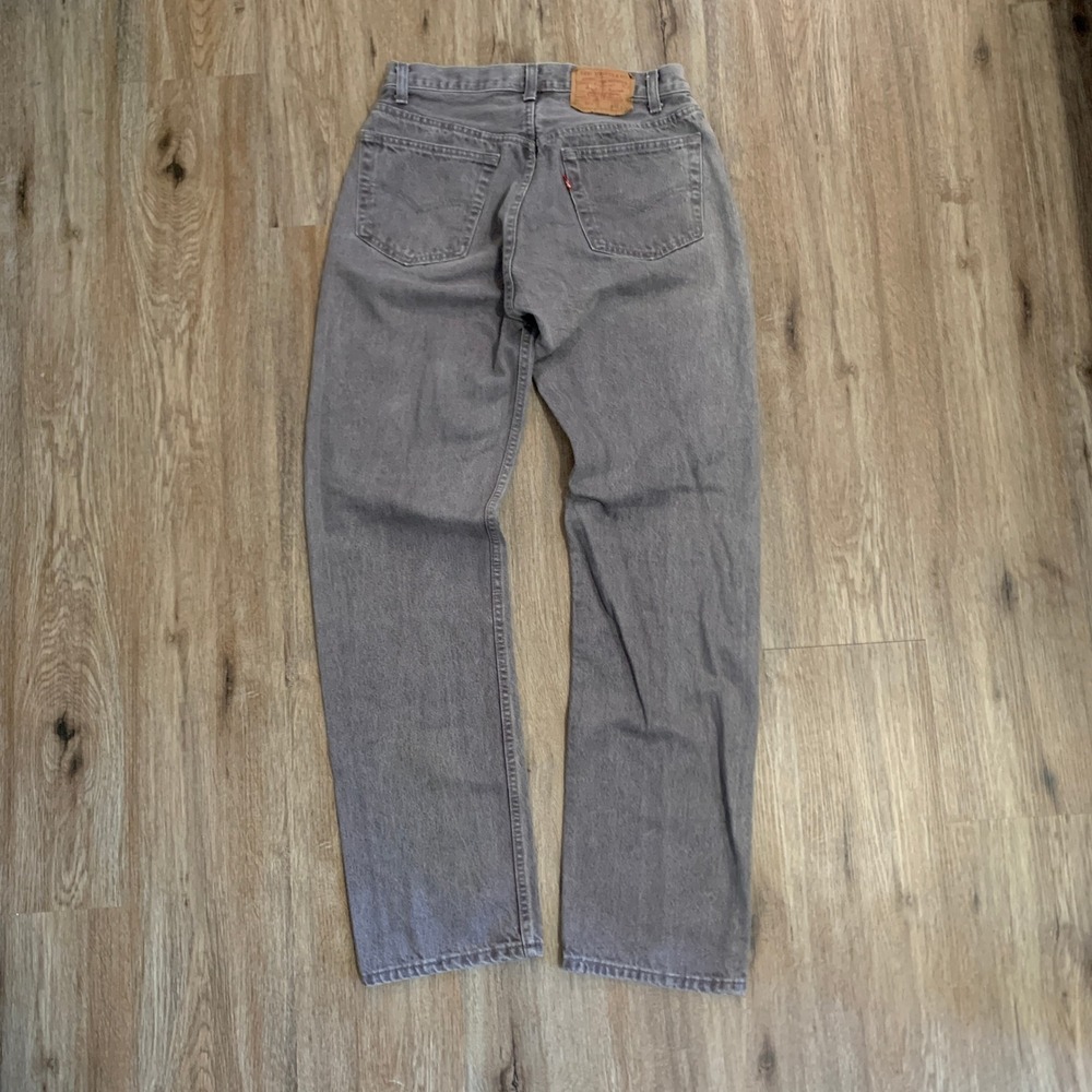 vintage early 90s Levi's 501 button fly straight leg jeans in gray - size 33x34